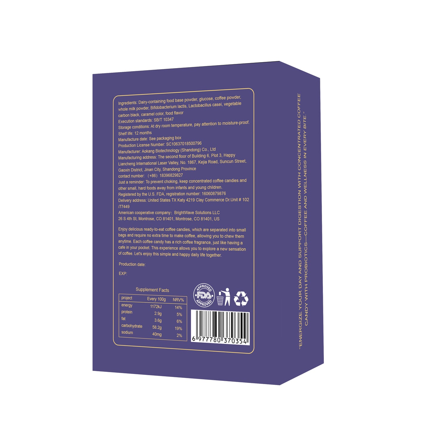 Original - Flavored Concentrated Coffee Candies, Individually Packaged, No Need For Brewing, With A Rich And Mellow Aroma. Suitable For People Engaged In Outdoor Sports, Those At Parties, And Drivers.