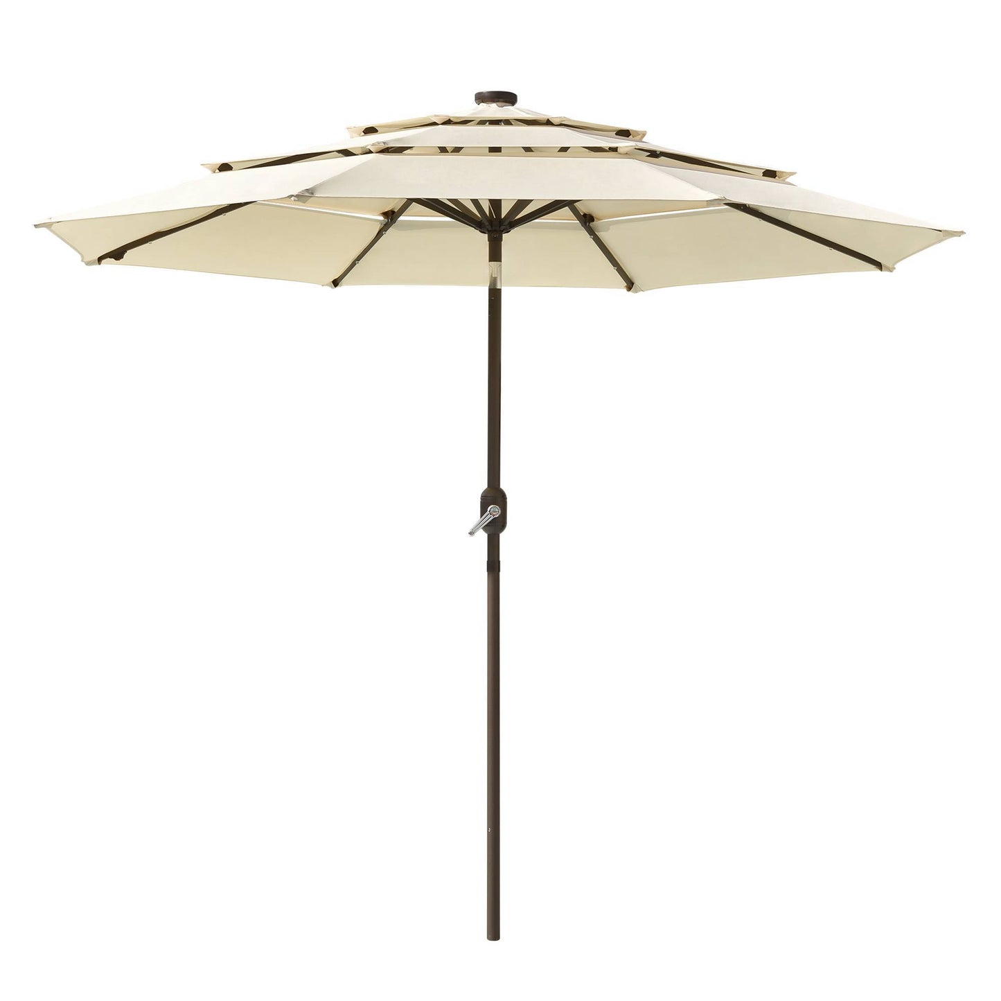 9Ft 3-Tiers 24LEDS Patio Umbrella