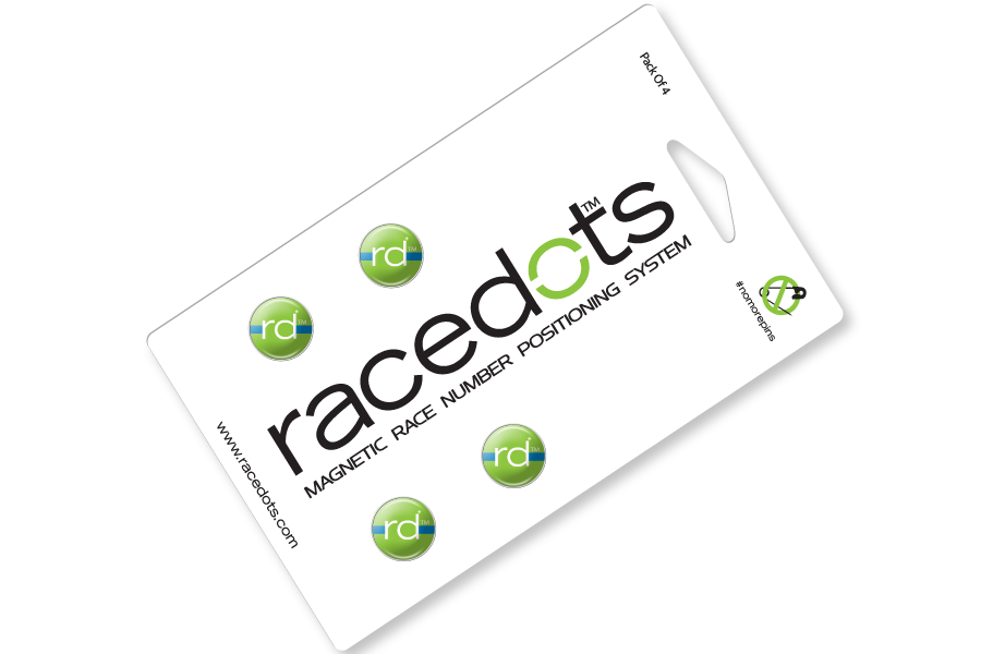 RaceDots: Magnetic Race Number Positioning System 4-Pack 10K