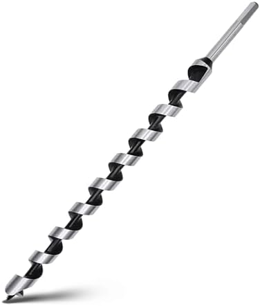 0.98 x 23.6 Auger Drill Bit for Wood,25x600mm Hex Shank Ship Auger Bit