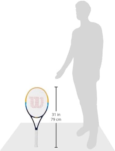 Wilson プロフィール 大人用レクリエーションテニスラケット - ブルー/オレンジ