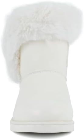 Juicy Couture Women's Slip On Winter Snow Boots Warm & Insulated Fur Lining Comfortable Fashion Booties