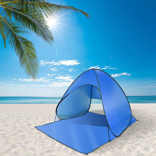 Pop-up Beach Tent, Sunshade, UV-proof Automatic Waterproof Tent For 2-3 People, With Mesh Window Storage Bag, Suitable For Outdoor Beach, Camping, Fishing, Park, Lake, Banned From Sale On Walmart