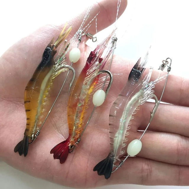 Realistic Soft Lure with Hook - Imitation Shrimp Bait