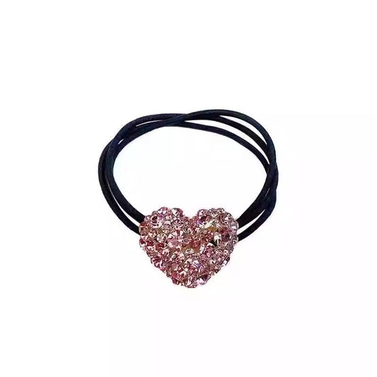 Korean Women's Shiny Rhinestone Heart-shaped Hair Accessory Headband