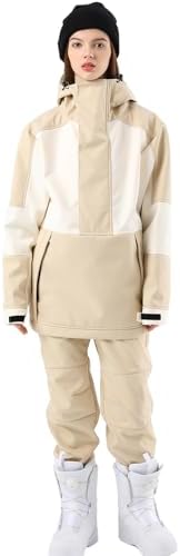 SEARIPE Women Ski Jacket and Pants Set Couples Windproof Ski Suits Mens Waterproof Two Piece Snowsuits for Winter Sports