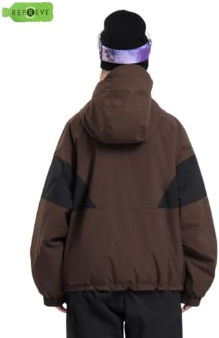 GSOU SNOW Womens Snowboard Jacket Baggy Ski Jacket Insulated Snow Coat