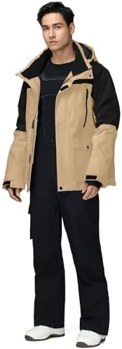 Men's Jacket and Pants Set Insulated Waterproof Waterproof Snowboard Snowsuits for Snow Sport