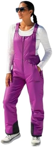 Arctix Women's Essential Insulated Ski Bibs, Water Resistant Snow Pants for Skiing & Snowboarding