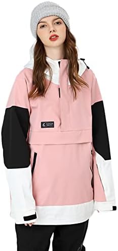 SEARIPE Womens Ski Jacket Mens Snow Jacket Waterproof Winter Snow Coat Couples Pullover Snowboard Hooded