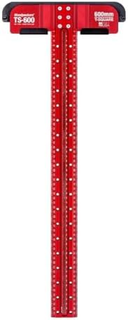 Woodpeckers T Square, 600 MM, Precision Woodworking T-Square Ruler, Built-in Edge Support, Scribing & Shelf Pin Guides, Rack-It Mount, Made in USA