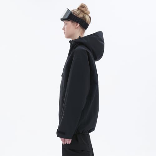 SNOWVERB Baggy Ski Jacket 3L Snowboard Snow Coat with Hood for Womens Mens