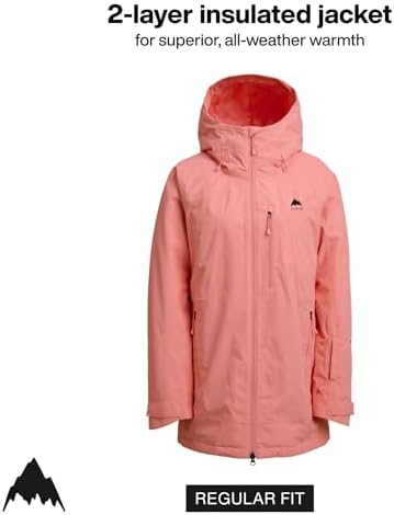 Burton Women’s Reserve 2-Layer Insulated Jacket – Waterproof Winter Snowboard Jacket with Helmet Compatible Hood