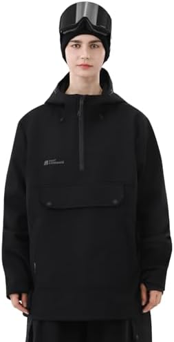 Womens Mens Snowboard Pullover Baggy Ski Hoodie Anorak