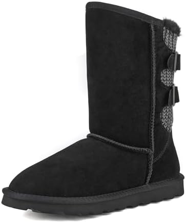 DREAM PAIRS Women's Mid Calf Winter Snow Boots