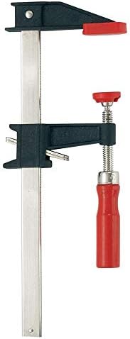 Bessey Clutch Style Bar Clamps - 12 In 1200 lb - GSCC5.012- Woodworking Clamps with Ergonomic Handle, Non-Marring Pads, Durable Cast-Iron Jaws & Serrated Rail for Carpentry & Cabinetry