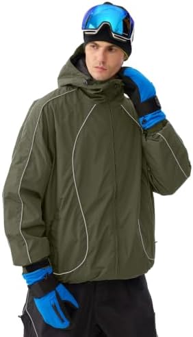 GSOU SNOW Mens Womens Baggy Ski Jacket Waterproof Snowboard Insulated