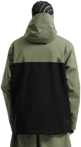 GSOU SNOW Mens Womens Baggy Snowboard Jacket Asym-Zip Ski Jacket