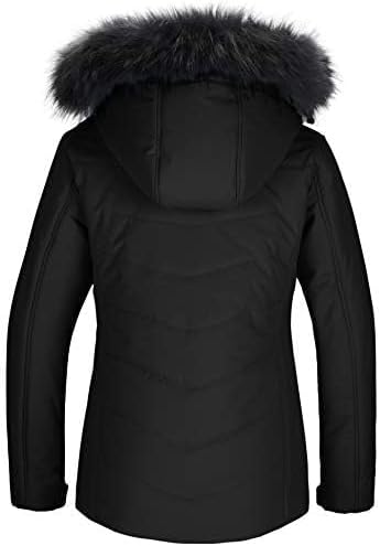 Women's Ski Jacket Waterproof Warm Puffer Thick Hooded Winter Coat