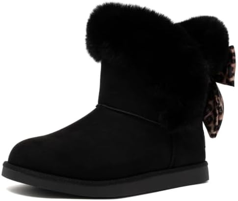 Juicy Couture Women's Slip On Winter Snow Boots Warm & Insulated Fur Lining Comfortable Fashion Booties