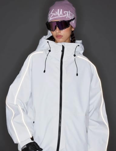 GSOU SNOW Mens Womens Baggy Snowboard Jacket Ski Coat Insulated