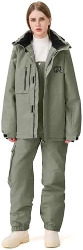 Women's Ski Jackets and Pants Set Windproof Waterproof Snowboard Jacket Bibs Two Piece Ski Suits