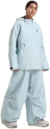 GSOU SNOW Womens Ski Jacket and Pants Set Baggy Snowboard Jacket Snow Suit