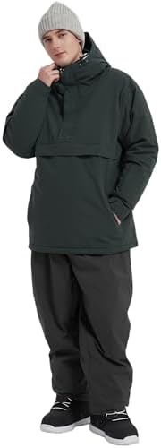 Womens Mens Ski Snow Anorak Jacket Waterproof Hooded Warm Snowboarding Outwear Winter Baggy Oversize Zipper Coat