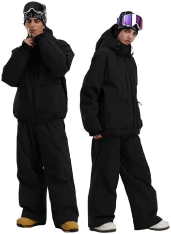 GSOU SNOW Mens Baggy Snowboard Jacket Womens Ski Snow Jacket Waterproof