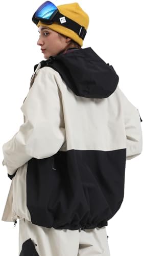 GSOU SNOW Mens Womens Baggy Snowboard Jacket Hoodie Shell 20K Waterproof