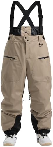 GSOU SNOW Mens Womens Snowboard Pants-Baggy Ski Snow Bibs