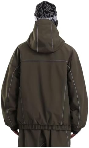 GSOU SNOW Mens Womens Snowboard Jacket Baggy Ski Snow Coat Waterproof