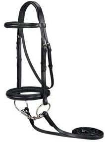 Suffolk Premier Classic Dressage Bridle Black/Black Cob Size