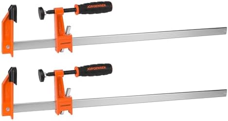 Jorgensen 24" Heavy-Duty Steel Bar Clamp Set, 1000 lbs Load Limit, 2-Pack