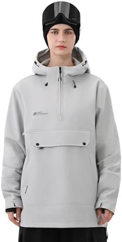 Womens Mens Snowboard Pullover Baggy Ski Hoodie Anorak