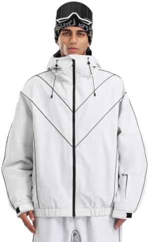 GSOU SNOW Mens Womens Snowboard Jacket Baggy Ski Snow Coat Waterproof