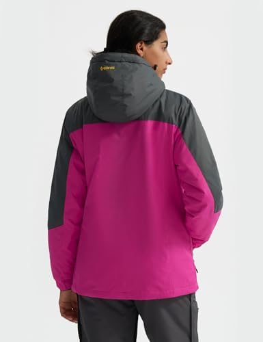 GEMYSE Women's Waterproof Ski Jacket Warm Winter Coat with Detachable Hood