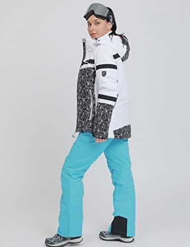 Women's Ski Jackets and Pants Set Windproof Waterproof Insulated Snowsuit Winter Warm Snowboarding Snow Coat