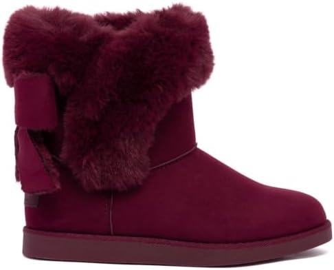Juicy Couture Women's Slip On Winter Snow Boots Warm & Insulated Fur Lining Comfortable Fashion Booties