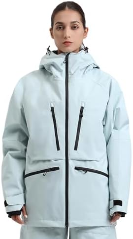 GSOU SNOW Snowboard Jacket Mens Womens Ski Jacket Baggy Snow Hoodie Coat