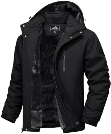 MAGCOMSEN Men's Winter Ski Jacket Waterproof Snow Fleece Lined Warm Coats