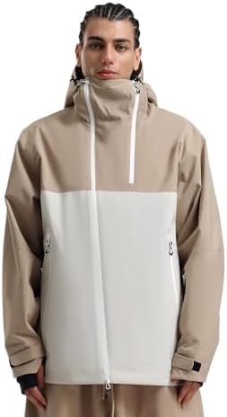 GSOU SNOW Mens Womens Baggy Snowboard Jacket Asym-Zip Ski Jacket