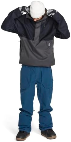 Volcom Men's Hossegor 20k Pullover Snowboard Jacket – Waterproof 2-layer