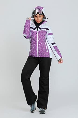 Women's Ski Jackets and Pants Set Windproof Waterproof Insulated Snowsuit Winter Warm Snowboarding Snow Coat
