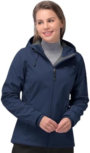 33,000ft Women's Softshell Jacket Waterproof Hooded Fleece Lined Rain Coat