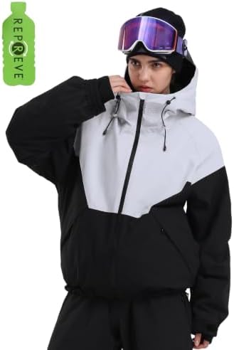 GSOU SNOW Women's Baggy Snowboard Ski Jacket Windproof Insulated Snow Coat