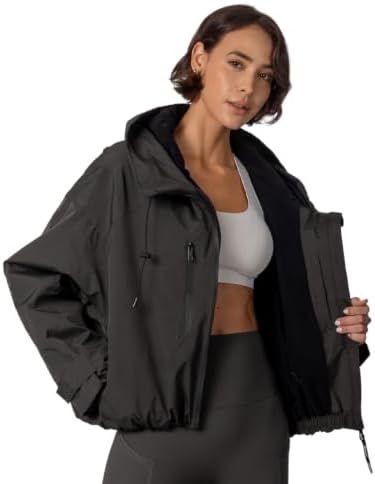 PUFFIT Women's Waterproof Ski Jacket, Fleece Lined Winter Coats windbreaker