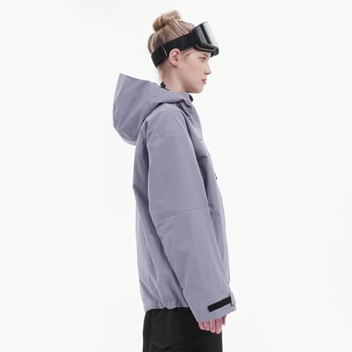 SNOWVERB Baggy Ski Jacket 3L Snowboard Snow Coat with Hood for Womens Mens