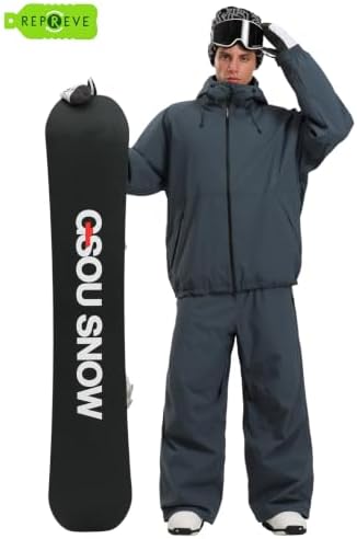 GSOU SNOW Women Men Ski Jacket Baggy Snowboard Jacket Snow Coat Waterproof