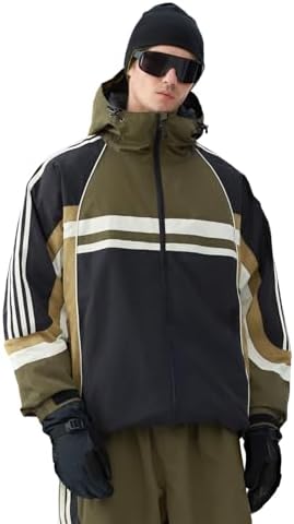 GSOU SNOW Ski Jacket Womens Men Baggy Snowboard Jacket 20K Waterproof